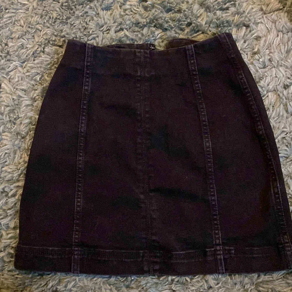 Black Jean Skirt